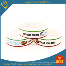 Custom Broadened Cmyk Printed Silicone Wristband (LN-016)